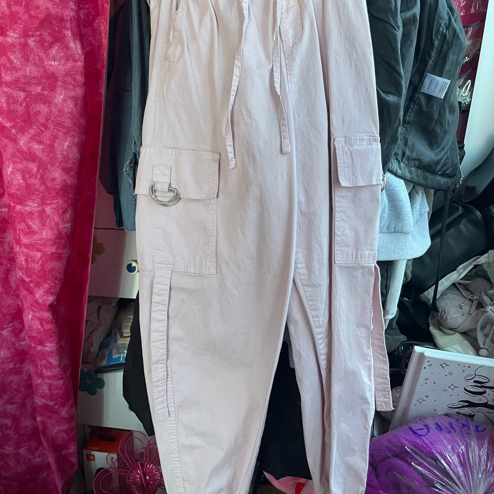 Pink Parachute Pants Women